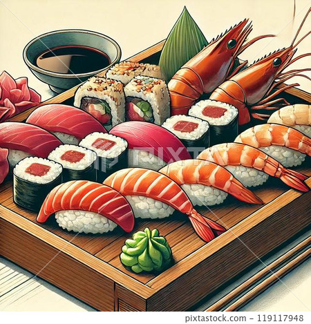 Sushi illustration 119117948