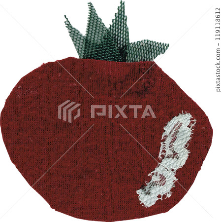可愛的番茄插畫素材 119118612