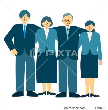 表達公司團隊合作的插圖 表達公司團隊合作的插圖 119119810