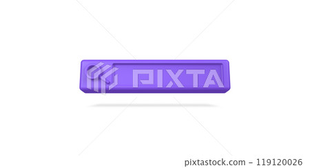 3D rendering, Close up purple empty minimal search bar icon and symbol mock up, front view shot, isolated on white background.  119120026
