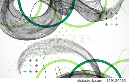 Abstract art background. Modern science or technology art elements. Surface illustration. Hand made vector. 119120063