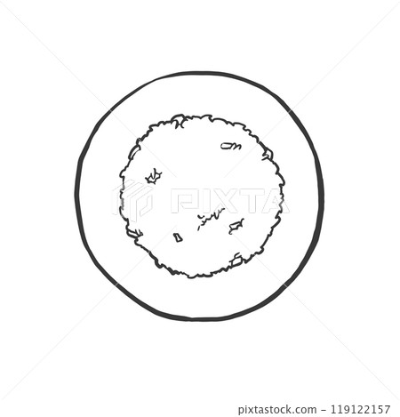 半炒飯手寫筆畫風格插畫 119122157