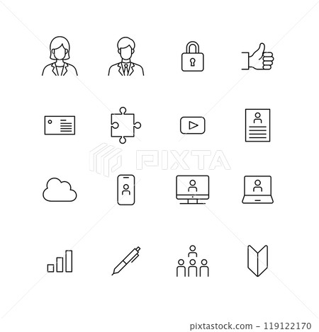 簡單的業務圖標集 簡單的業務圖標集 119122170