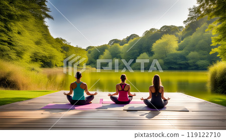 Women who do yoga 119122710