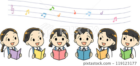 Children singing together 119123177