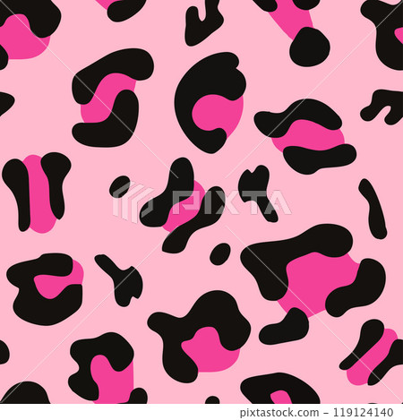 Pink and black leopard skin fur print pattern. Great for classic animal product design, fabric, wallpaper, backgrounds, invitations, packaging design projects. Surface pattern design. Pink and black leopard skin fur print pattern. Great for classic animal product design, fabric, wallpaper, backgrounds, invitations, packaging design projects. Surface pattern design. 119124140
