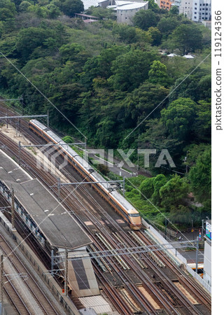 [Spacia Nikko] Limited express train heading towards Nikko 119124366