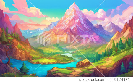 Beautiful mountain landscape 119124375
