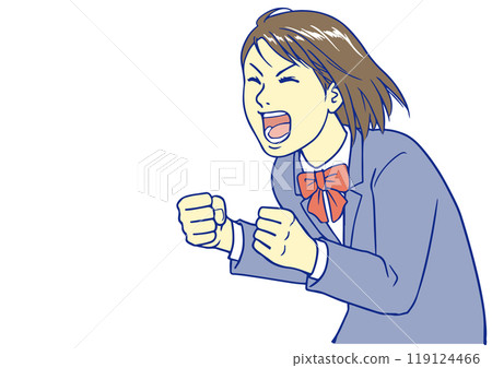 Screaming high school girl Screaming high school girl 119124466