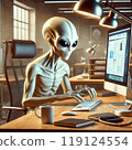 Working alien 119124554