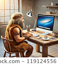 Ancient people at work 119124556