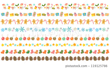 Christmas image decorative border set decoration vector material Christmas image decorative border set decoration vector material 119125786