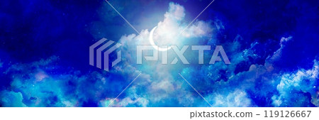 神秘的宇宙背景寬圖柔和的雲彩 119126667