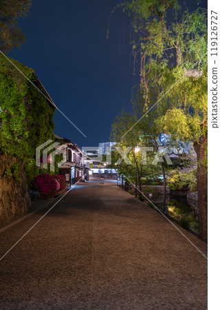 倉敷美觀地區的夜景 岡山縣倉敷市 119126727