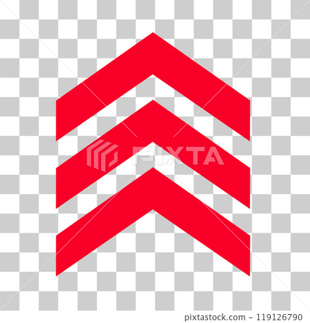 Chevron icon on transparent. Chevron sign. Military badge symbol. flat style.  119126790