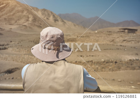 Archaeological site of the Sacred City of Caral, Peru. Caral is a UNESCO world heritage site and considered to be the oldest city in the Americas. 119126881