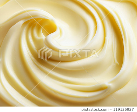 Smooth butter texture close-up 119126927