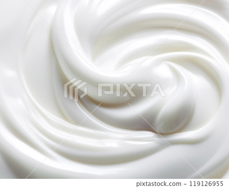 豐富光滑的原味優格質地特寫 119126955