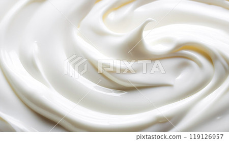豐富光滑的原味優格質地特寫 豐富光滑的原味優格質地特寫 119126957