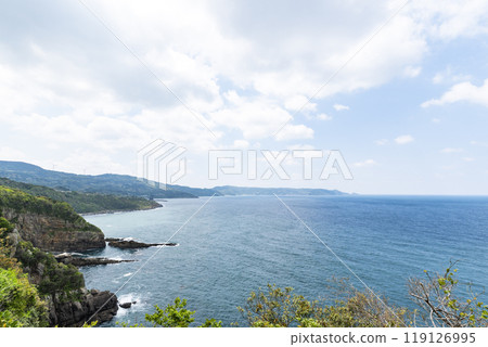 View from Motonosumi Shrine, Nagato City, Yamaguchi Prefecture 119126995