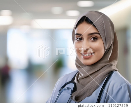Portrait of Woman Doctor 119127259