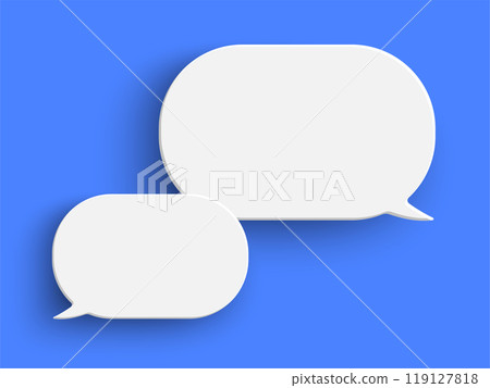 White empty ovals on blue background White empty ovals on blue background 119127818