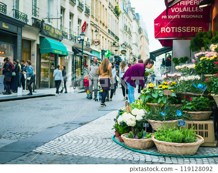 Paris street corner Paris street corner 119128092