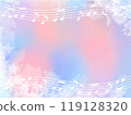 Notes and colorful background 119128320