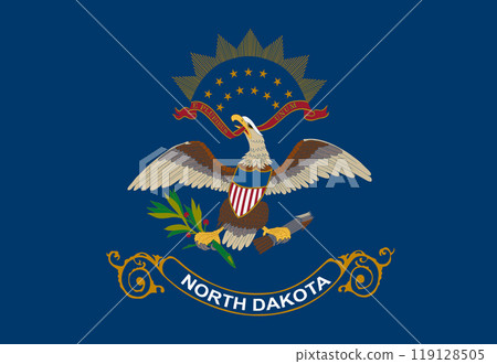 North Dakota State Flag background illustration North Dakota State Flag background illustration 119128505