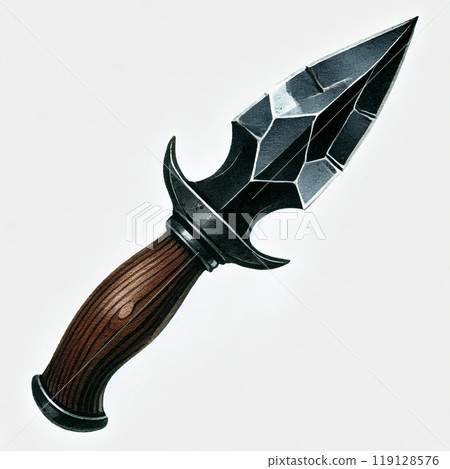 黑曜石匕首水彩 黑曜石匕首水彩 119128576