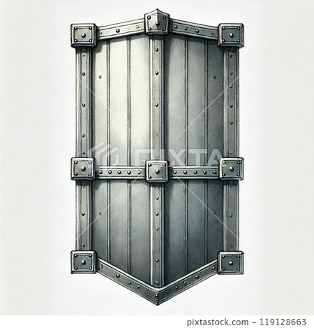 長方形塔盾水彩畫 119128663