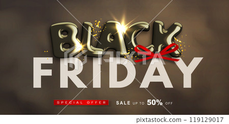 Special offer. Black friday sale with 3d text Special offer. Black friday sale with 3d text 119129017