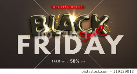 Special offer. Black friday sale with 3d text Special offer. Black friday sale with 3d text 119129018