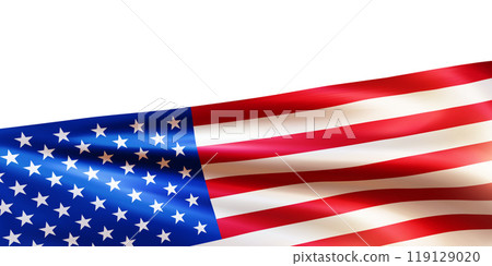 Realistic national flag of United States of America Realistic national flag of United States of America 119129020