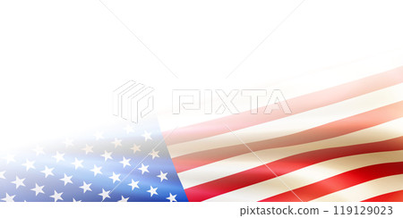 Realistic national flag of United States of America Realistic national flag of United States of America 119129023