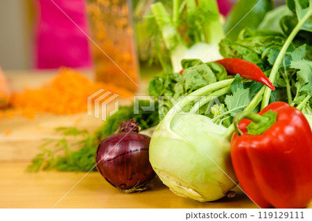 Kohlrabi and vegetables Kohlrabi and vegetables 119129111