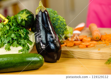 Many healthy colorful vegetables Many healthy colorful vegetables 119129112