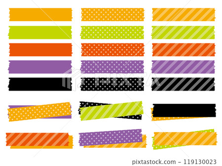 Masking tape Halloween color set vector Masking tape Halloween color set vector 119130023