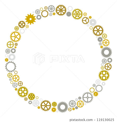 Gear frame circle steampunk 119130025