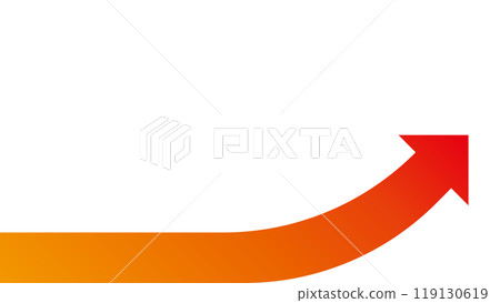 Arrow red gradient curve rising background simple 119130619