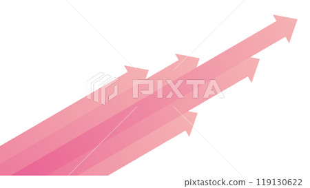 箭頭粉紅色背景上升右肩上升 箭頭粉紅色背景上升右肩上升 119130622