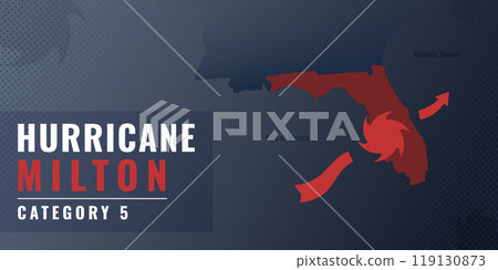 Hurricane Milton illustration Hurricane Milton illustration 119130873