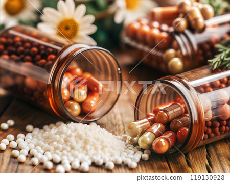 Homeopathic Capsules in a Full Frame Homeopathic Capsules in a Full Frame 119130928