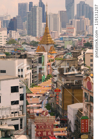 bangkok, temple, wat traimit 119131207