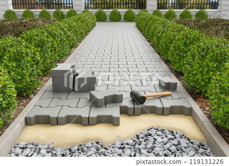 Self-locking paving blocks - 3D Self-locking paving blocks - 3D 119131226