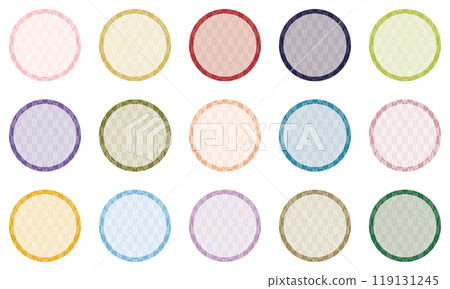 Yagasuri circle Japanese pattern frame set 119131245