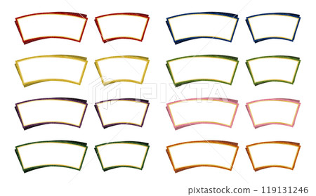 Fan-shaped decoration frame colorful set 119131246