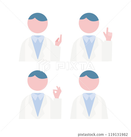男醫生,醫務人員,正確答案,指導,手勢 男醫生,醫務人員,正確答案,指導,手勢 119131982