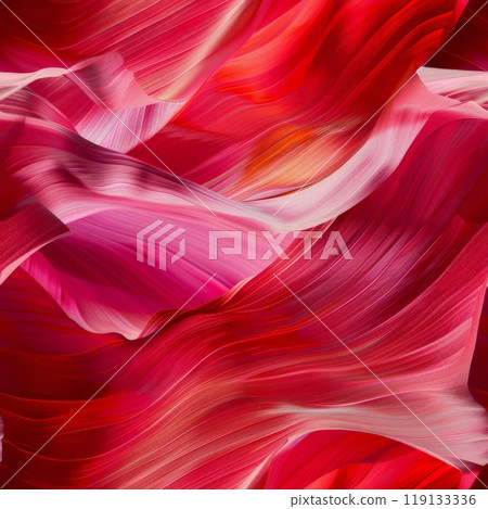 Bright red waves intertwine seamlessly, displaying a stunning interplay of light and shadow. The vibrant colors form a fluid, abstract composition that evokes a sense of movement and energy Bright red waves intertwine seamlessly, displaying a stunning interplay of light and shadow. The vibrant colors form a fluid, abstract composition that evokes a sense of movement and energy 119133336