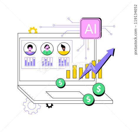 AI-Personalized Sales Approach abstract concept vector illustration. 119134052